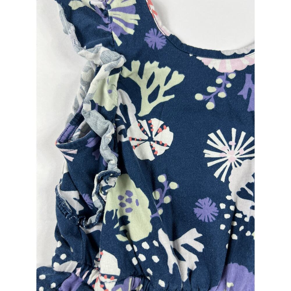 Tea Collection Underwater Floral Ruffle Romper size 5 - Picture 4 of 8